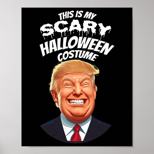 Póster Funny Donald Trump asusta a presidente de la masac (Frente)