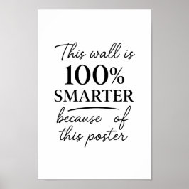 Póster Funny Dorm Room Poster – “This Wall Is Smarter Now