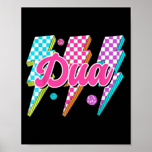 Póster Funny Dua Lightning Bolt verificado me encanta Dua