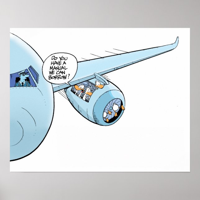 Póster Funny Duck Aviation Personalizado Poster (Frente)