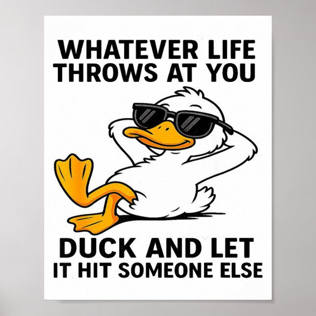 Póster Funny Duck Graphic Men Women Funny Quote  (Frente)
