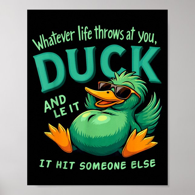 Póster Funny Duck Graphic Men Women Teens Funny Quote  (Frente)