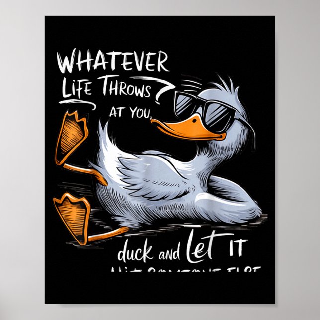 Póster Funny Duck Graphic Tee Men Women Funny Quote  (Frente)