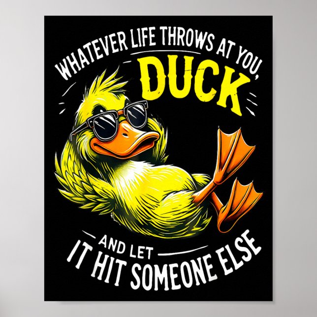 Póster Funny Duck Graphic Tees Men Women Funny Quote  (Frente)