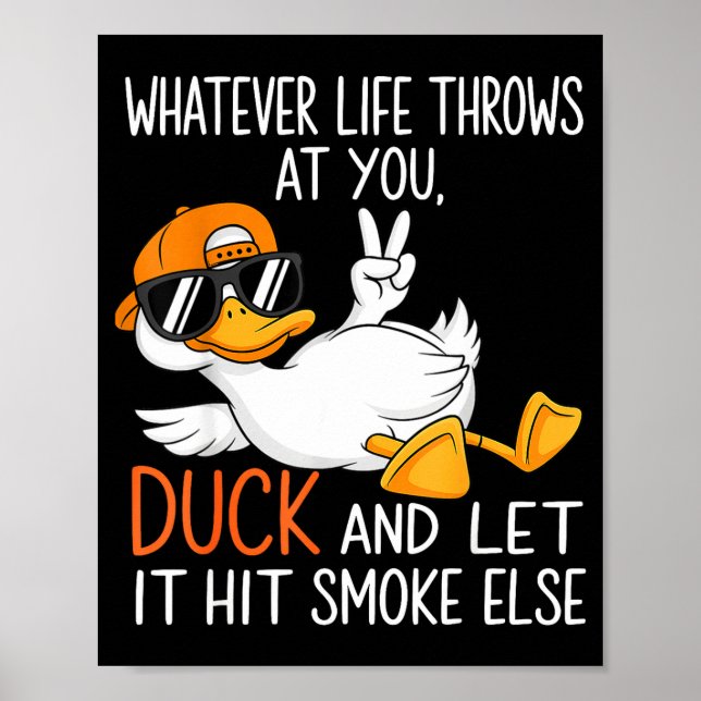 Póster Funny Duck Graphic Tees Men Women Funny Quote  (Frente)