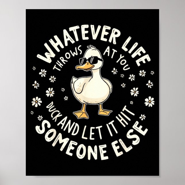 Póster Funny Duck Graphic Tees Men Women Teens Funny Quot (Frente)