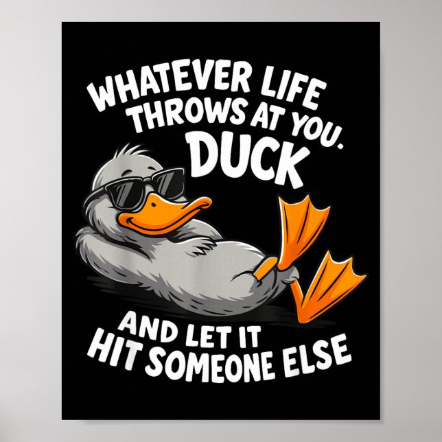 Póster Funny Duck Graphic Tees Men Women Teens Funny Quot (Frente)