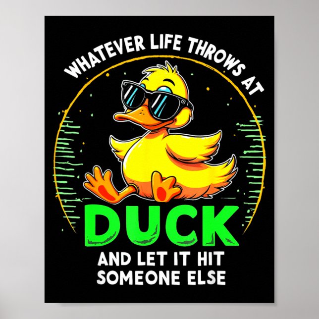 Póster Funny Duck Graphic Tees Men Women Teens Funny Quot (Frente)