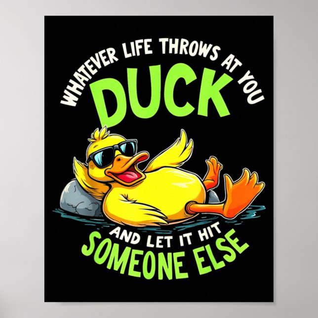 Póster Funny Duck Graphic Tees Men Women Teens Funny Quot (Frente)