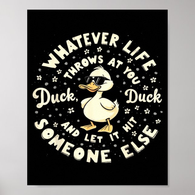 Póster Funny Duck Graphic Tees Men Women Teens Funny Quot (Frente)