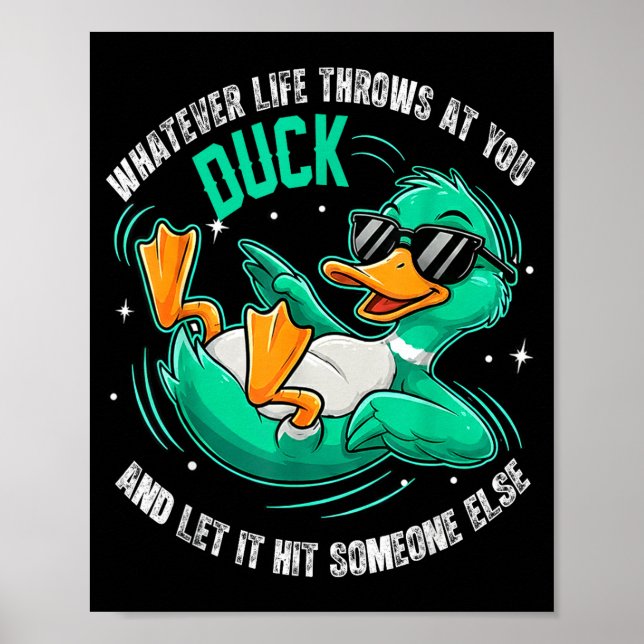 Póster Funny Duck Graphic Tees Men Women Teens Funny Quot (Frente)