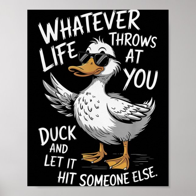Póster Funny Duck Shirt Funny Quote Graphic Tees For Men  (Frente)