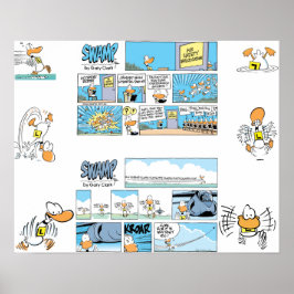 Póster Funny Ducks Aviation Humor Poster