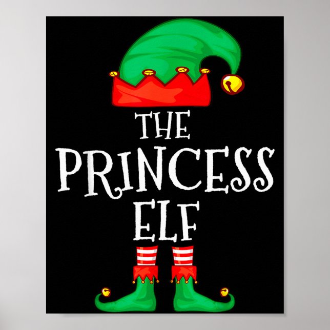 Póster Funny Elf Family Christmas Princess Elf Sweater Me (Frente)