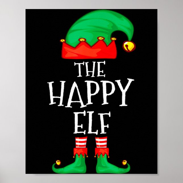Póster Funny Elf Family Christmas The Happy Elf Sweater M (Frente)