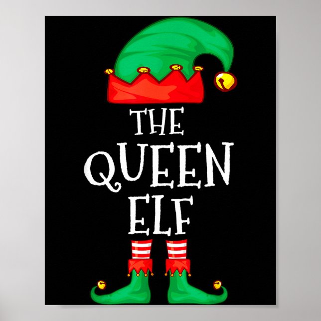 Póster Funny Elf Family Christmas The Queen Elf Sweater M (Frente)
