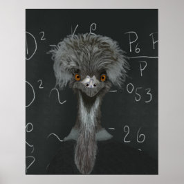 Póster Funny Emu Einstein