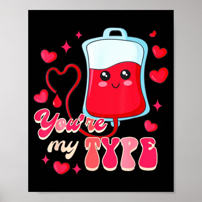 Póster Funny Er Rn Nurse Nursing Valentine’s Day You're M (Frente)