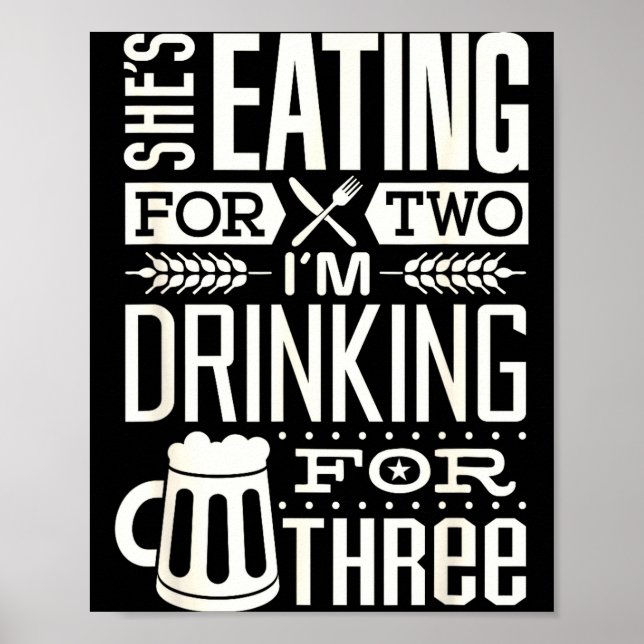 Póster Funny Expecting Dad Shirt For Pregnancy New Dad Fa (Frente)