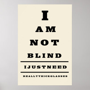Póster Funny Eye Chart Wall Poster