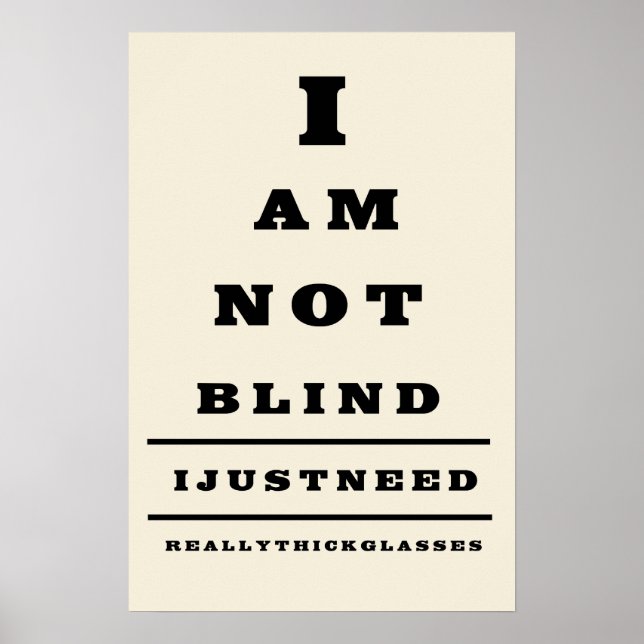 Póster Funny Eye Chart Wall Poster (Frente)