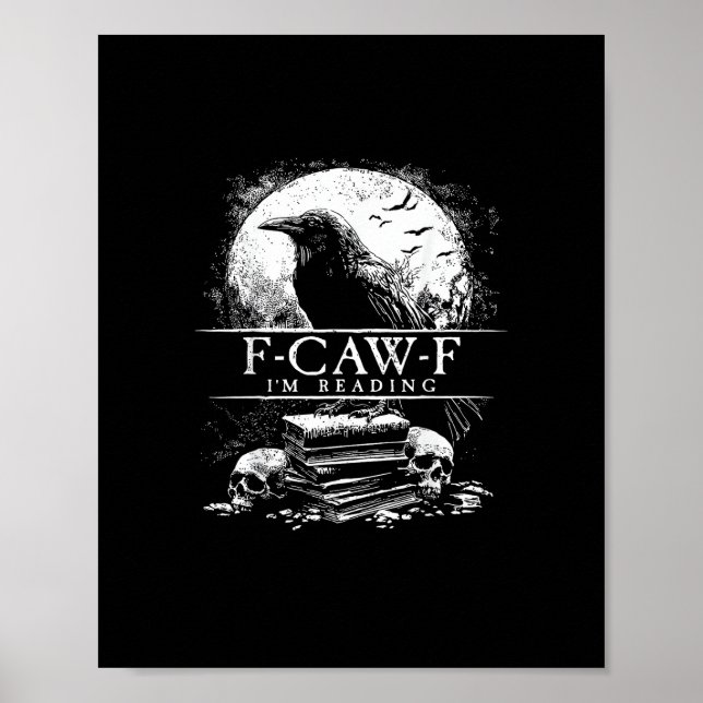 Póster Funny F-Caw-F Books Skulls Gothic (Frente)