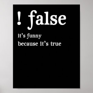 Póster Funny False Programming Coding for Programmers