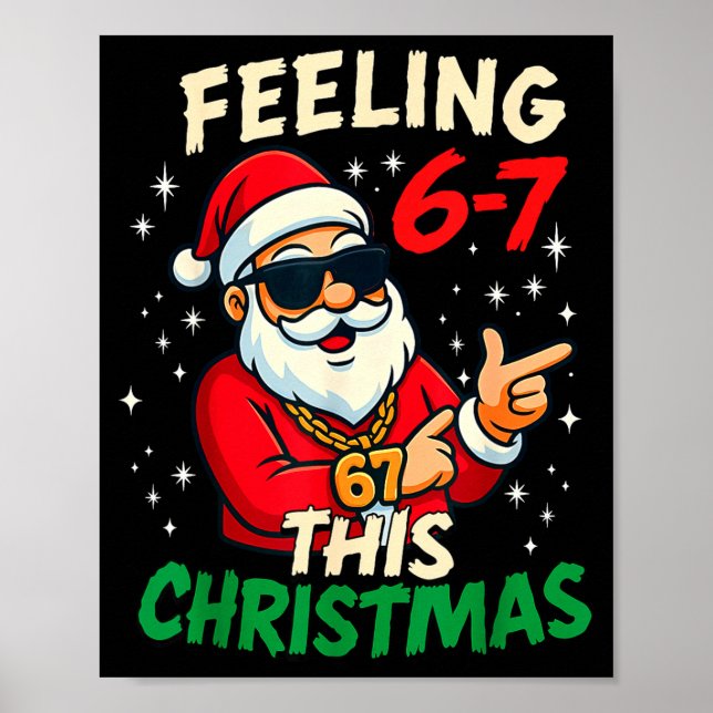Póster Funny Feeling 67 This Christmas Six Seven Meme Kid (Frente)
