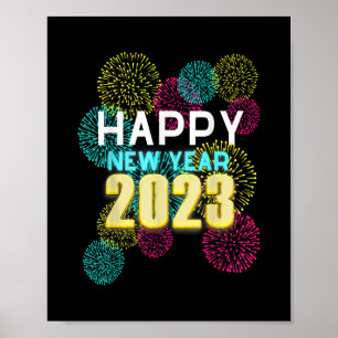 Póster Funny Feliz Año Nuevo 2023 Año Nuevo Fiesta Coun