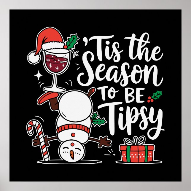 Póster Funny fiesta de beber Tipsy (Frente)