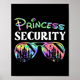 Póster Funny fiesta de cumpleaños de Princess Security Fa