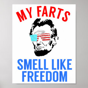 Póster Funny Fiesta del 4 de julio - Funny Abe Lincoln Te