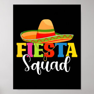 Póster Funny Fiesta Squad Cinco De Mayo Fiesta Mexicano C