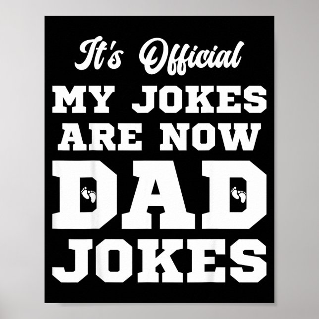Póster Funny First Time Dad For Men New Father Papa Dad J (Frente)