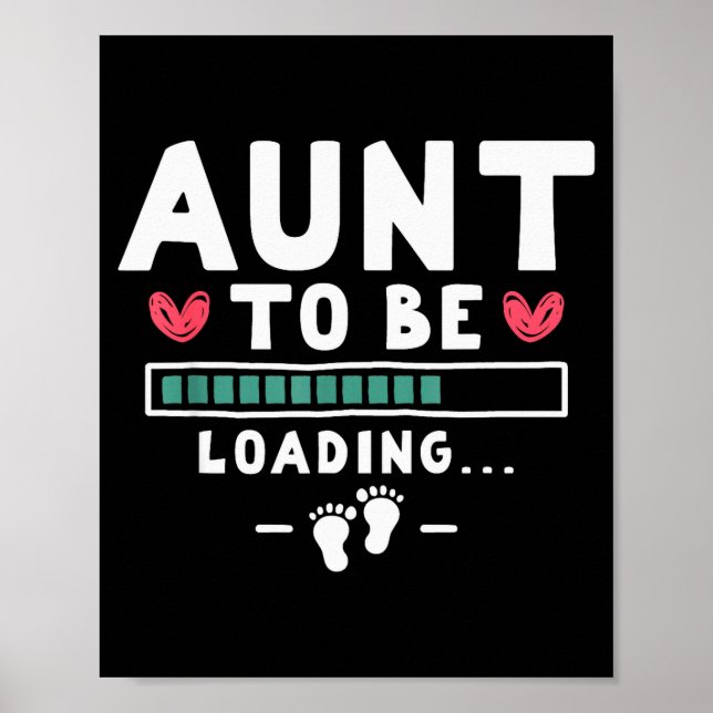 Póster Funny First Time Pregnancy Announcement - Aunt To  (Frente)