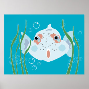Póster Funny Fish Poster