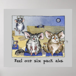 Póster Funny Fitness Personalizado Poster Imprimir gris