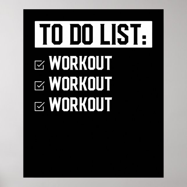 Póster Funny Fitness Workout Motivation Saying (Frente)