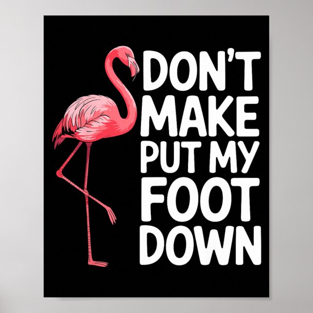 Póster Funny Flamingo Design For Men Women Kids Bird Nk F (Frente)