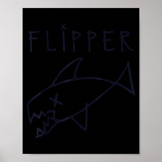 Póster Funny Flipper Fish Die Sarcastic Graphic  (Frente)
