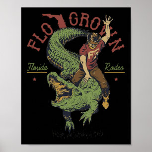 Póster Funny Flo Grown Florida Rodeo
