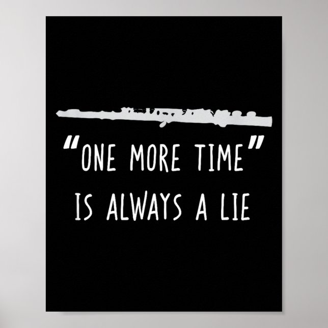 Póster Funny Flute Shirt, One More Time Band Player Gift  (Frente)