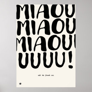 Póster Funny French Cat Quote Art Print 