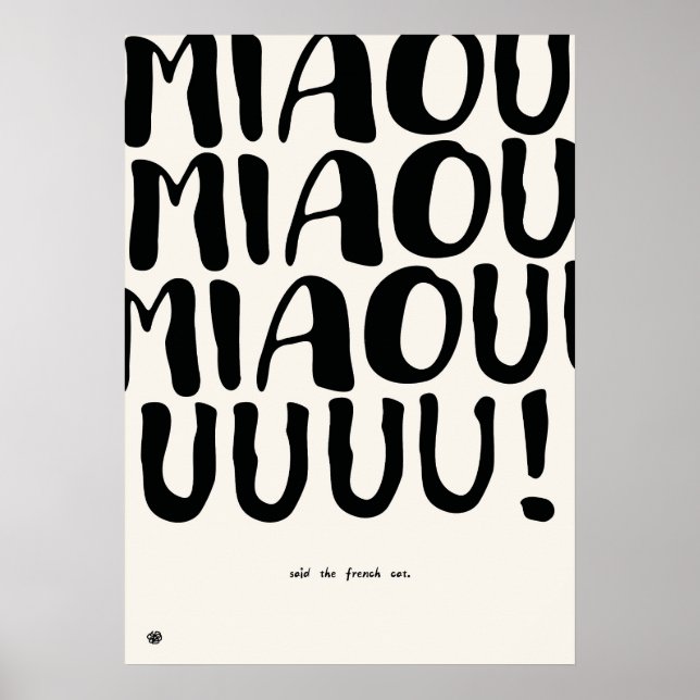 Póster Funny French Cat Quote Art Print  (Frente)