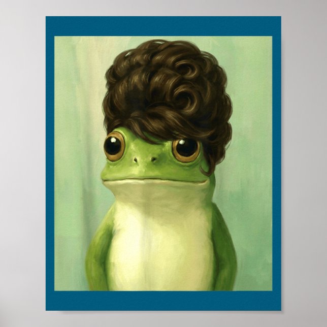Póster Funny Frog Beehive Bob Haircut Meme  (Frente)