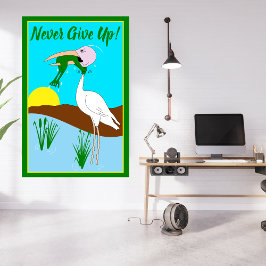 Póster Funny Frog Chog Bird Poster Inspiradora