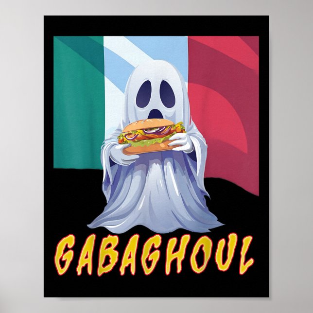 Póster Funny Gabaghoul Gabagool Halloween italiano-americ (Frente)