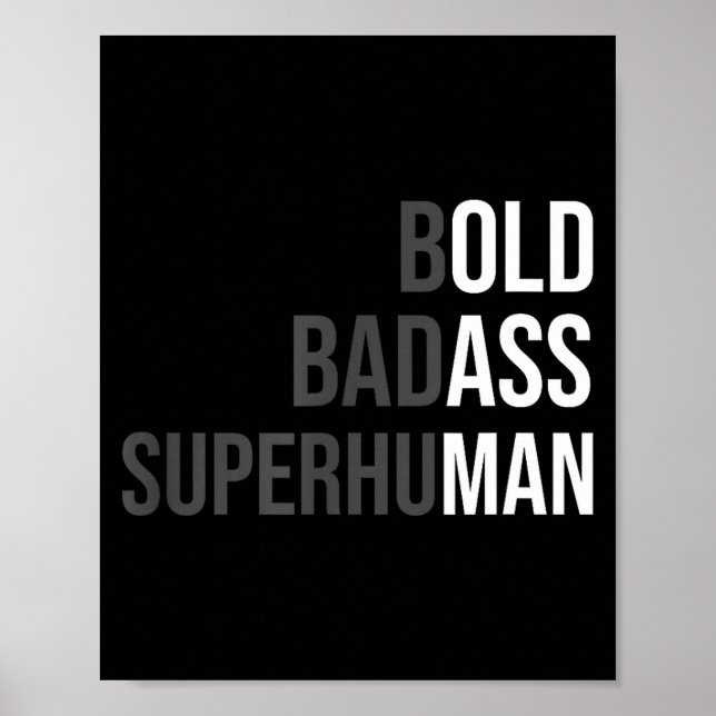 Póster Funny Gag Gift For Dad - Old Man Bold Bad Superhum (Frente)