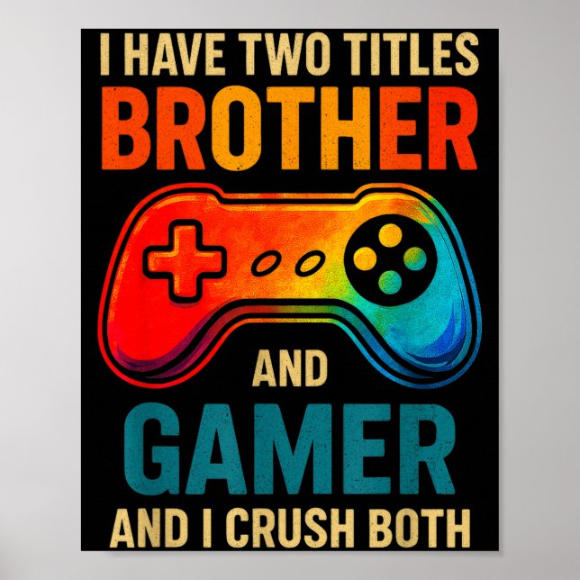 Póster Funny Gamer Graphic Tee For Boys Teens Kids Video  (Frente)