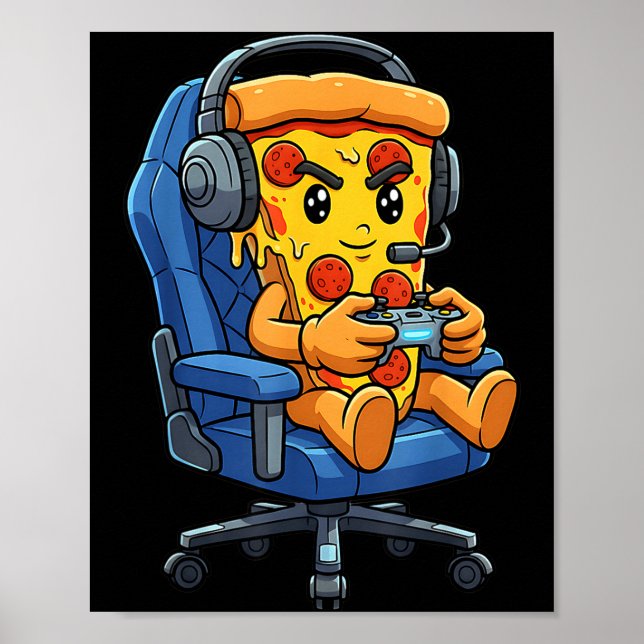 Póster Funny Gamer Zza Gaming Video Game Enthusiast Boys  (Frente)